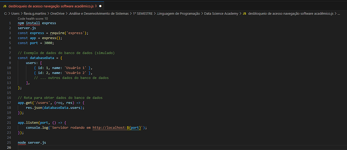 Liberação de acesso com exemplos de código Node.Js | by flaviagravina4 ...