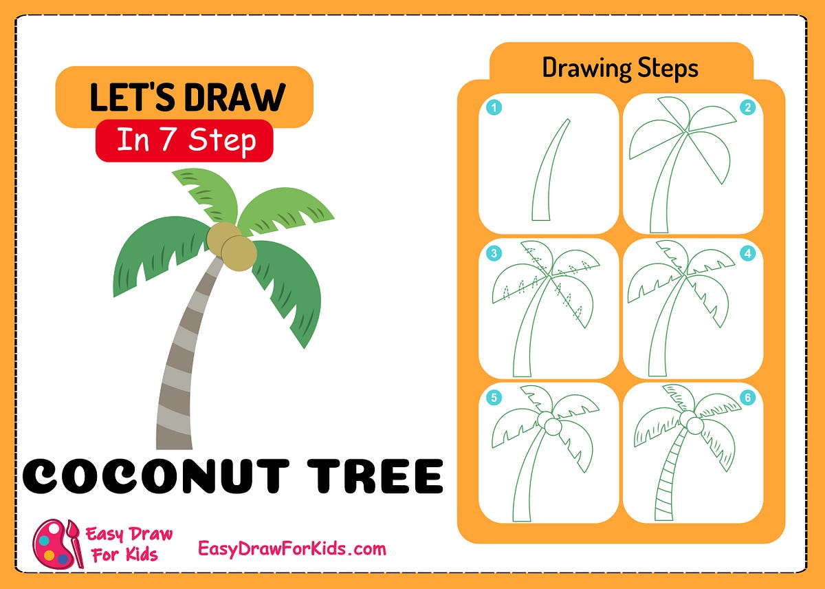 How to Draw a Coconut Tree. Coconut trees are not only beautiful… by