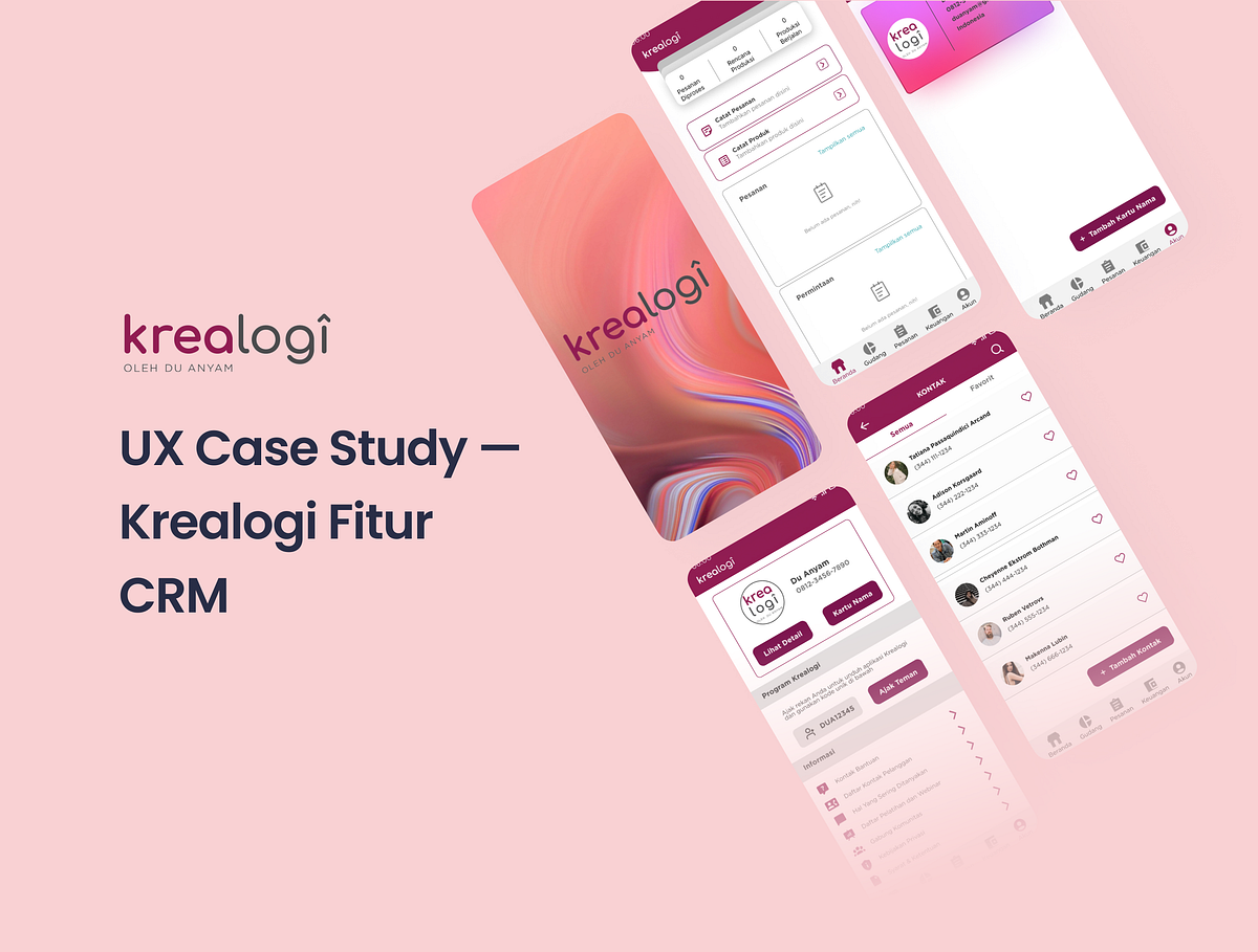 UX Case Study — Krealogi Fitur CRM | by Ramadhan Kurniawan | Medium