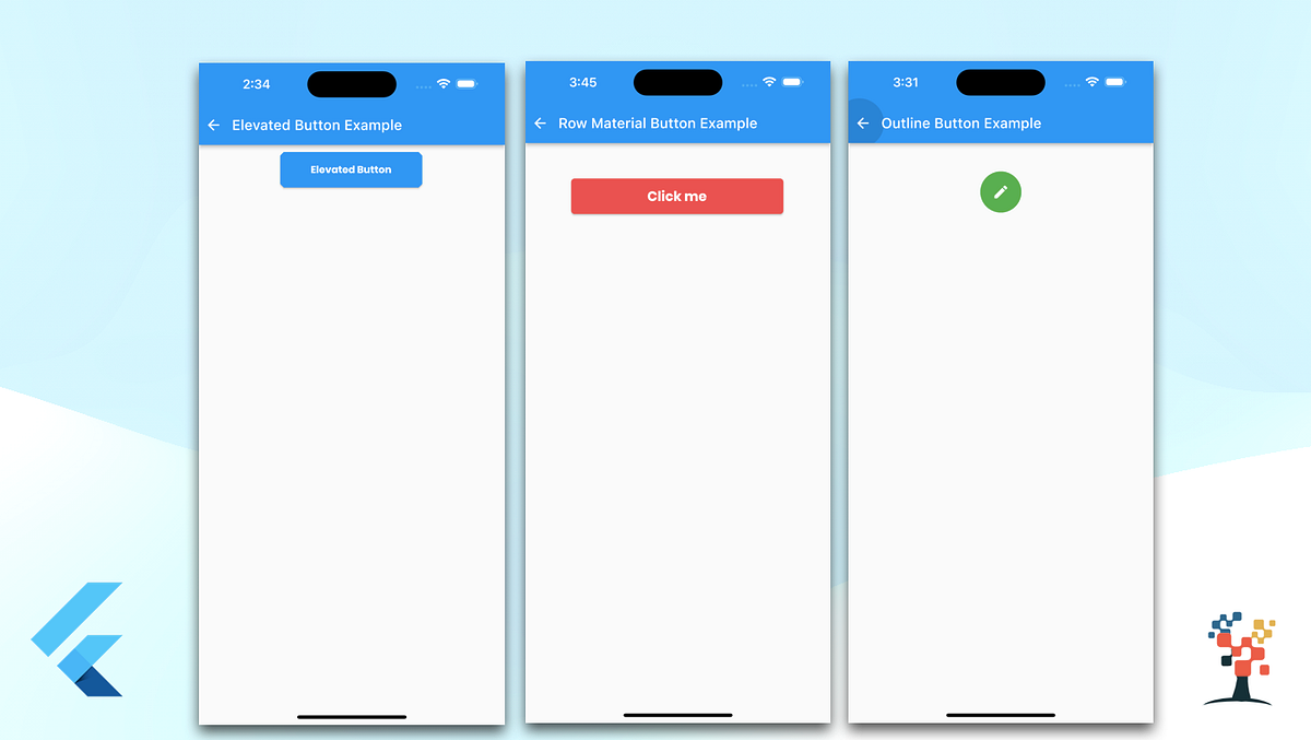 Flutter — Buttons Widget Example (2023) | by Mukesh Kumar | Medium