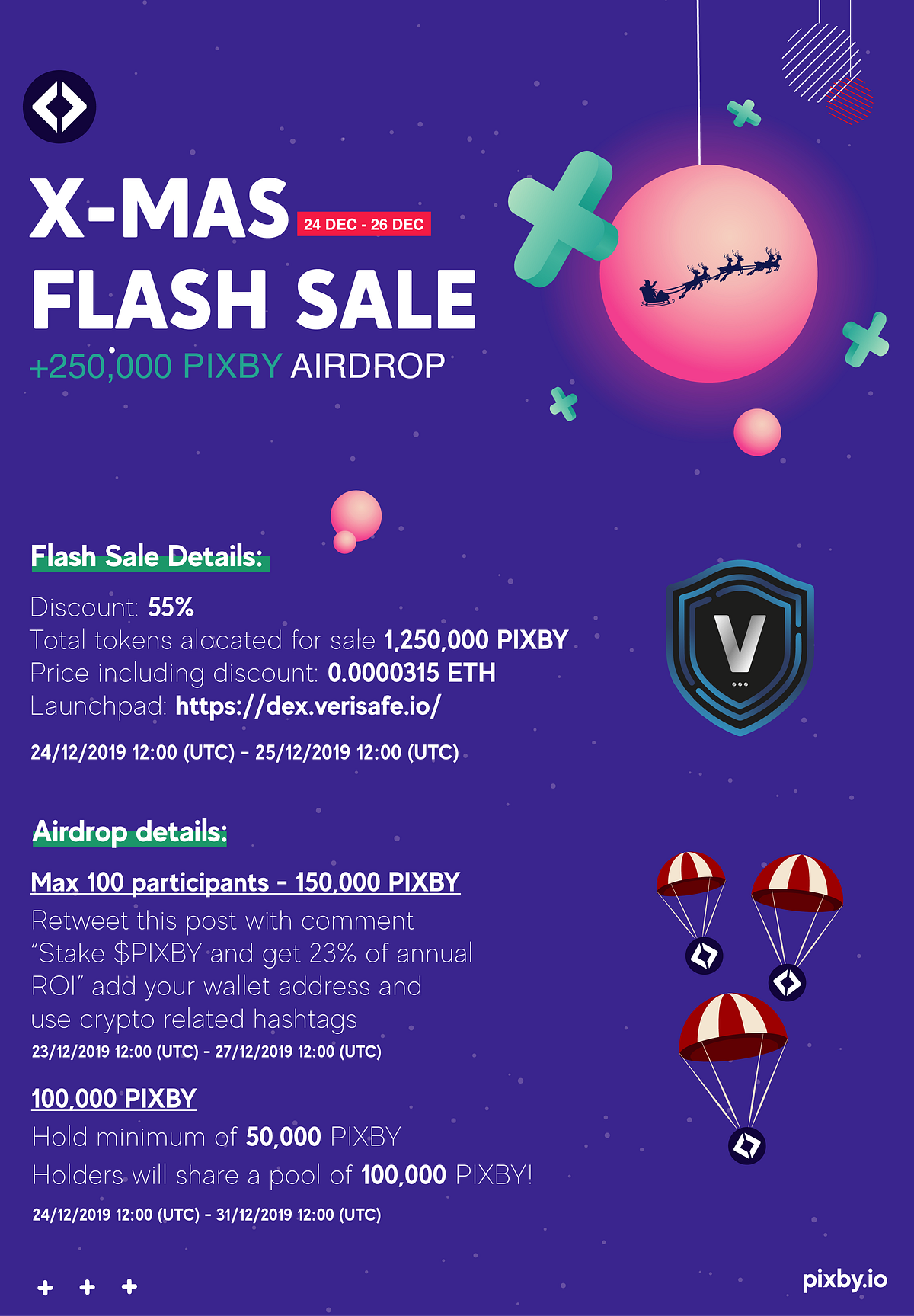 X-MAS Flash Sale + 250,000 PIXBY Airdrop! | by PIXBY | PIXBY Project |  Medium