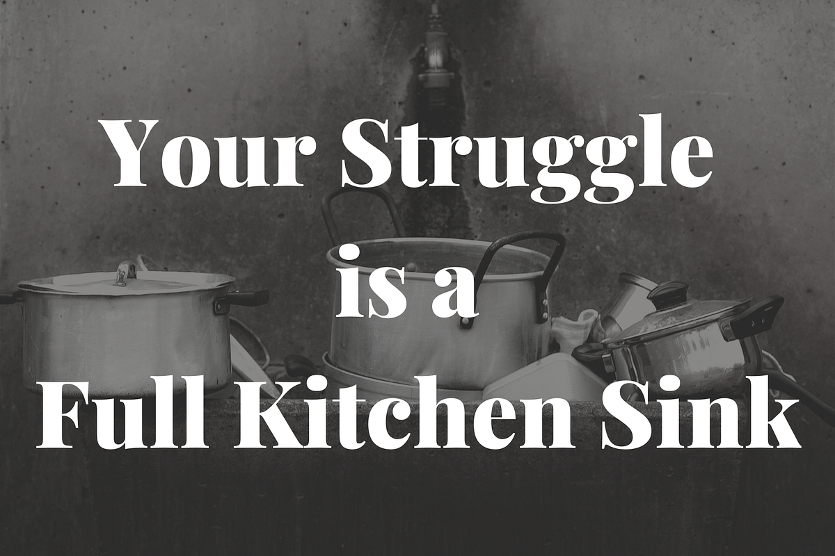 Your Struggle is a Full Kitchen Sink by Adam Adman Anyone Can Write