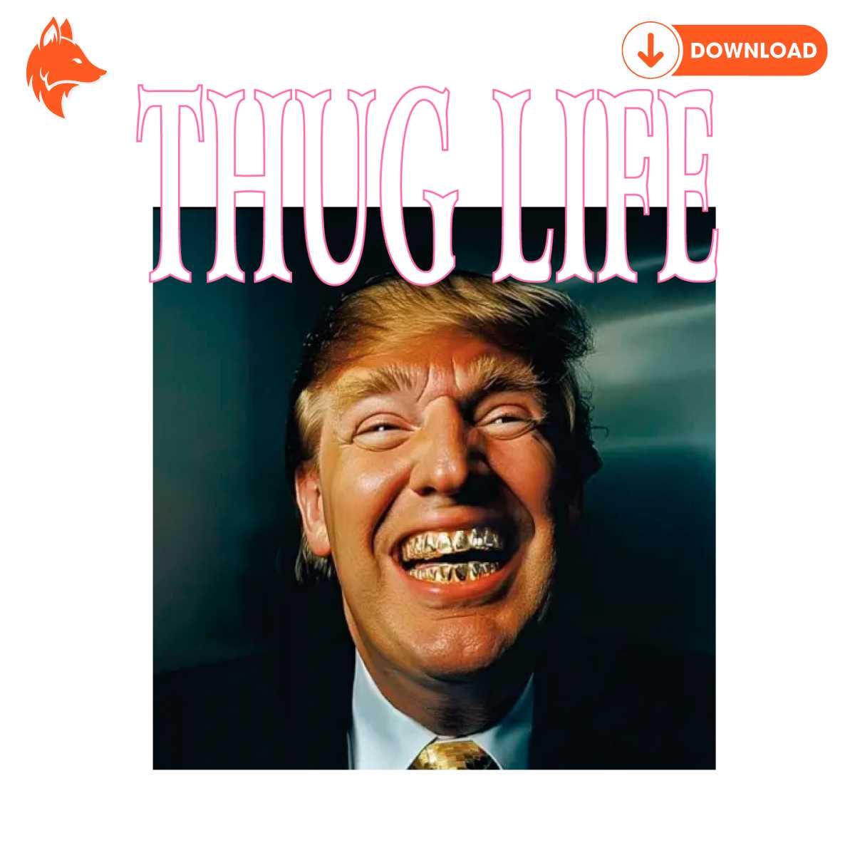 Thug Life Donald Trump Gold Teeth PNG - Billy Elston - Medium