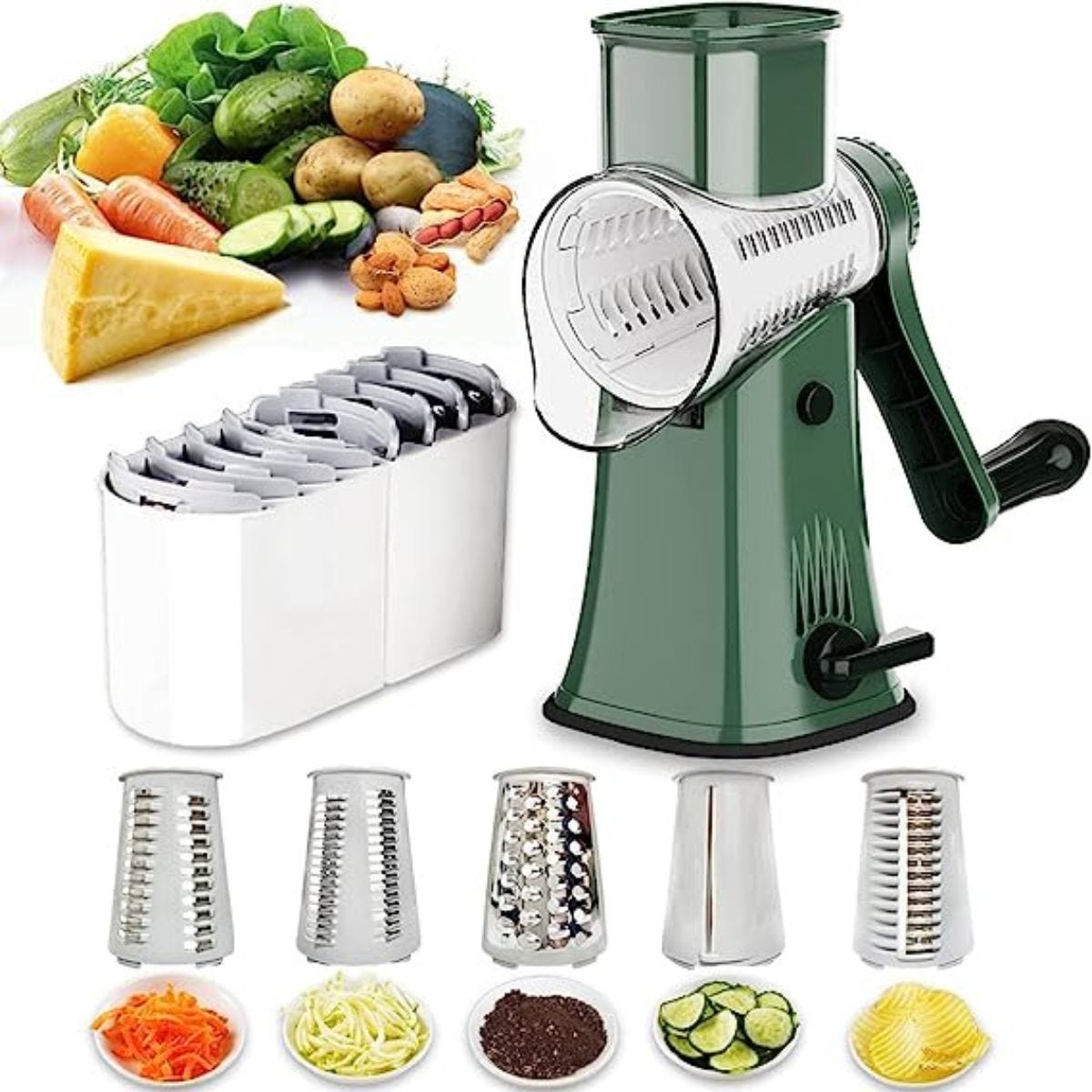 Versatile Rotary Cheese & Vegetable Grater