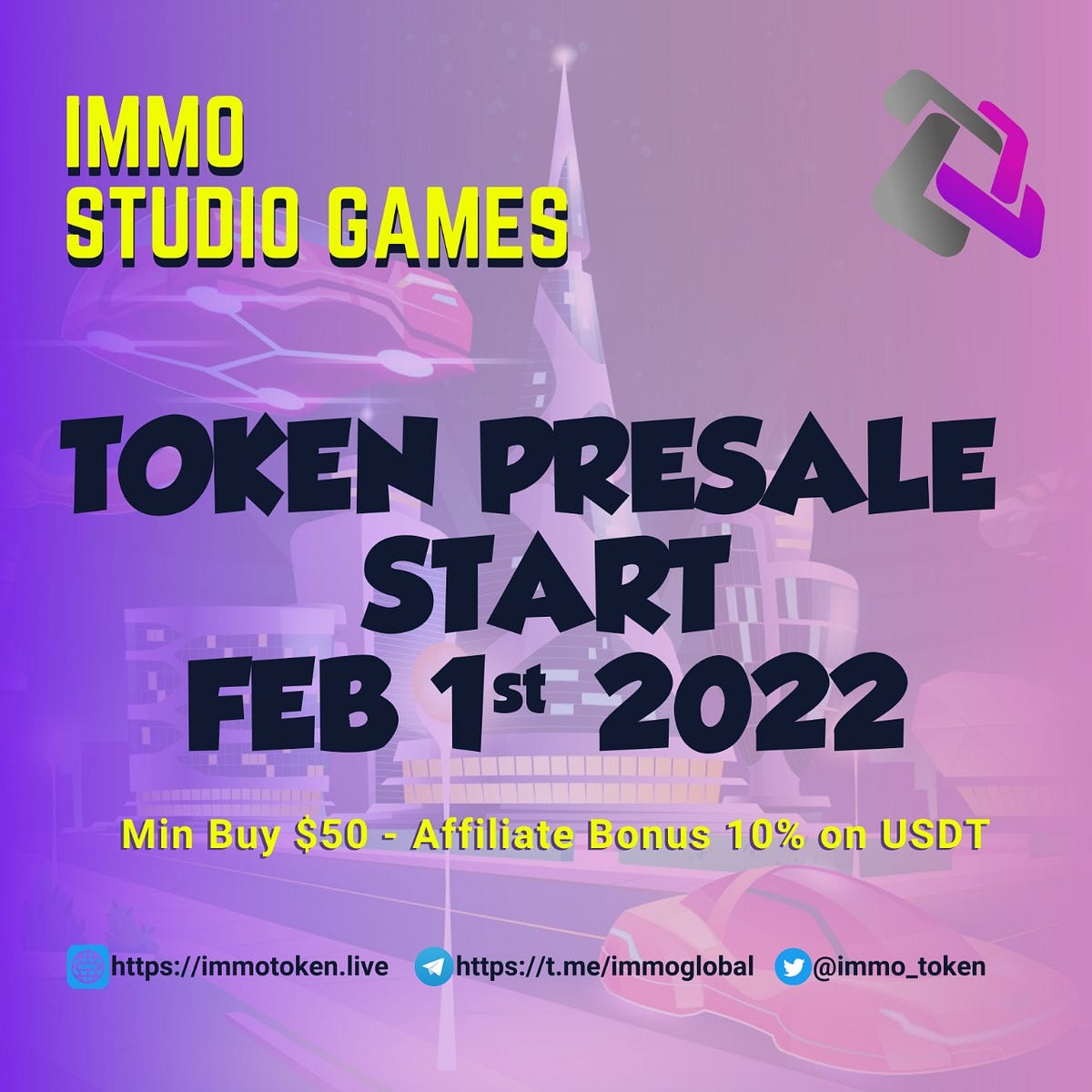 Presale Phase 1 Presale IMMORTALITY [IMMO] Token Start February 1st