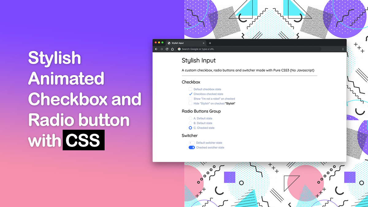 CSS Stylish Custom Checkbox and Radio Input | by Mahmoud Elmahdi ...