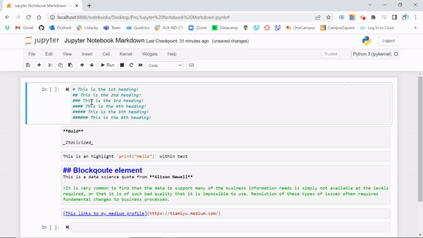 7 Jupyter Markdown Styles to Format Your Notebook More Nicely | by  Abdulwasiu Tiamiyu | MLearning.ai | Medium