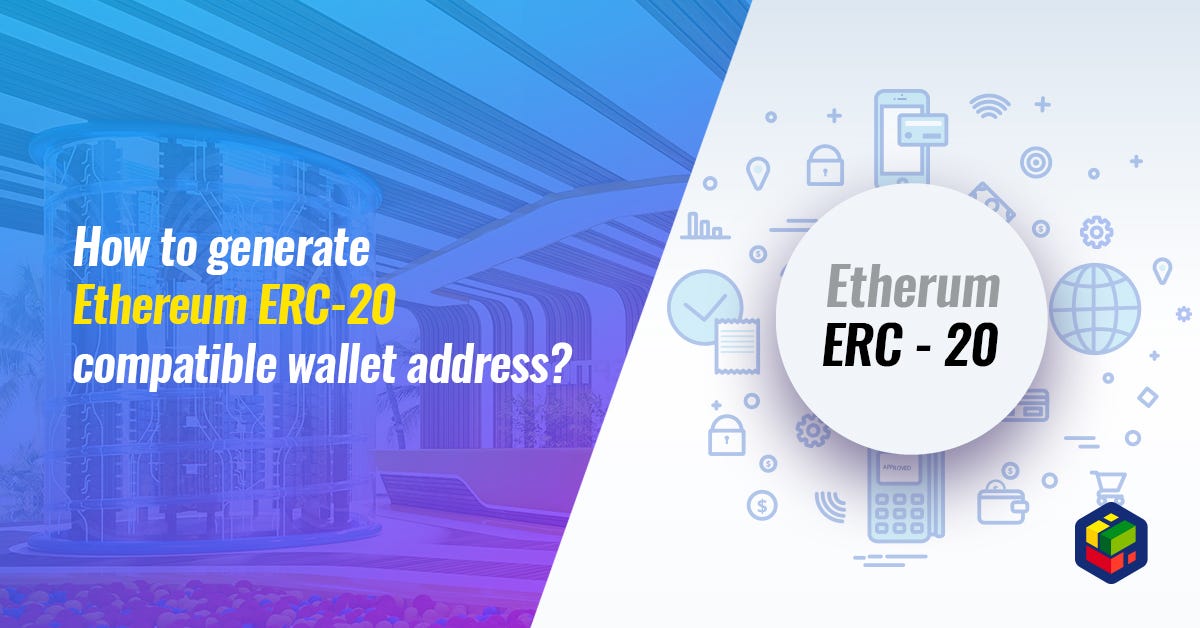 How to generate Ethereum ERC20 compatible wallet address by
