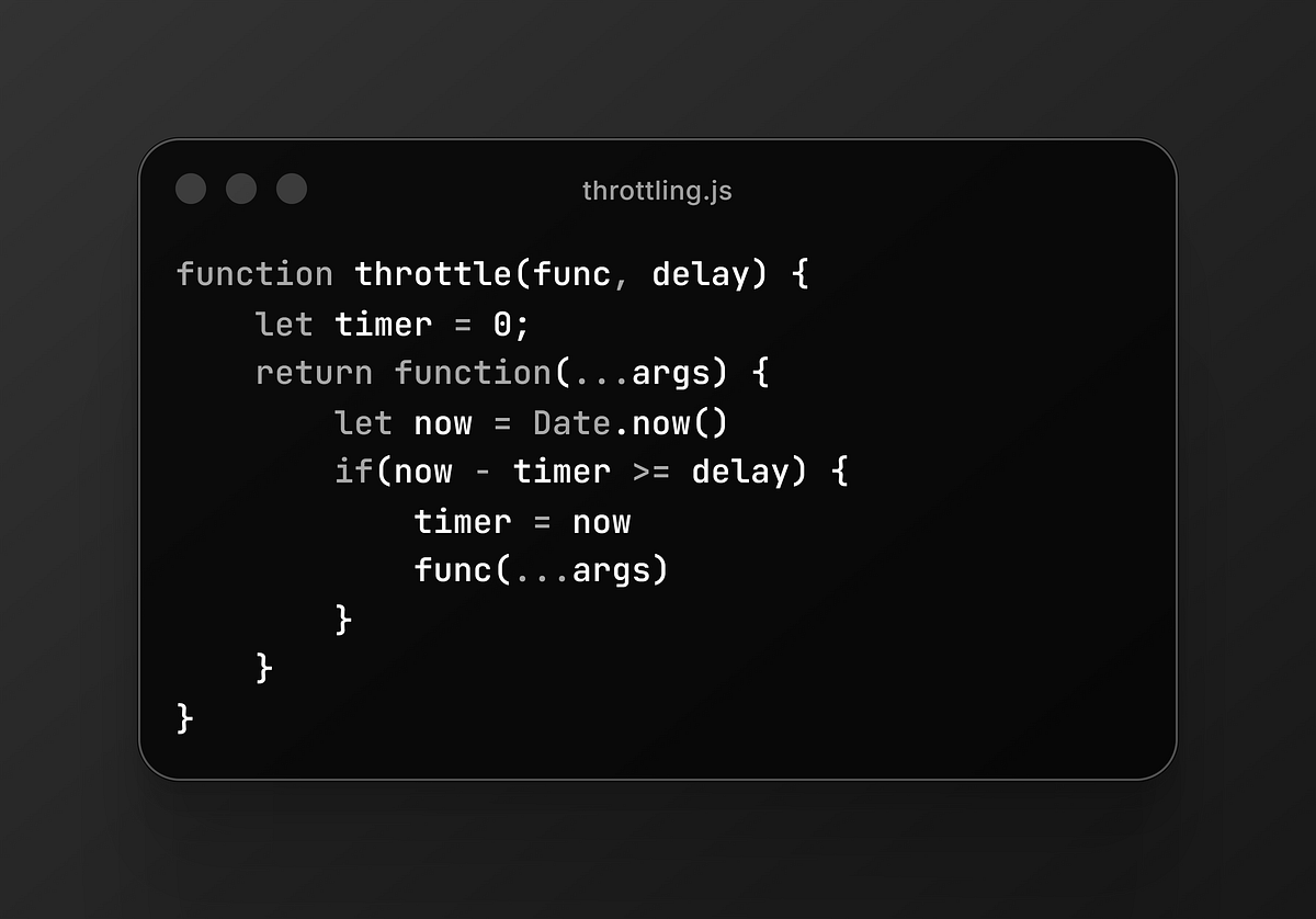 Throttling in JavaScript: Improve Performance Like a Pro | by Adnan ...