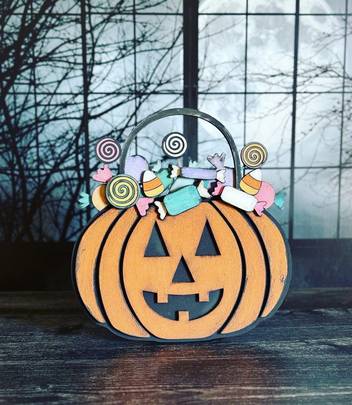 Jack O Lantern Treat Bucket SVG Digital Download For Glowforge or Laser For 1/8” and 1/4 ...