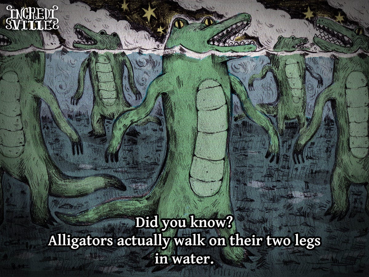 Did You Know? Alligators Actually Walk On Their Two Legs In Water | by