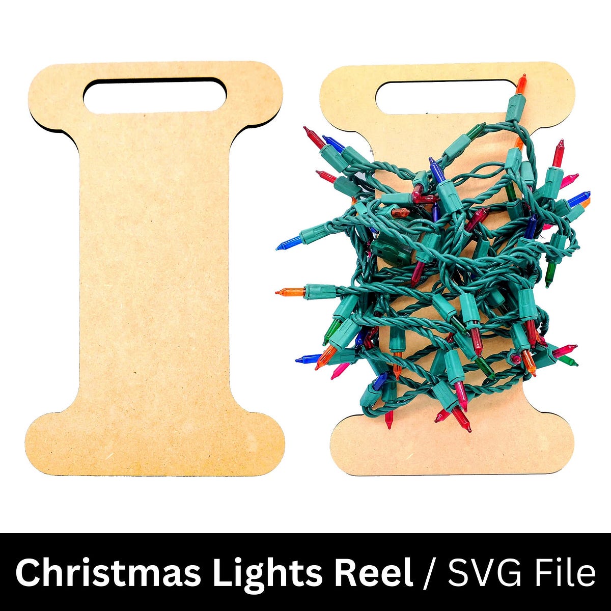 Christmas Lights Storage Reel — Cut Files — SVG+EPS+Ai — Glowforge ...