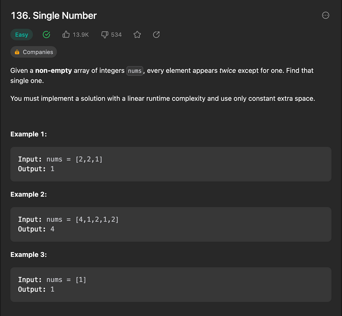 Single Number II Leet Code Solution - Suzzanna - Medium