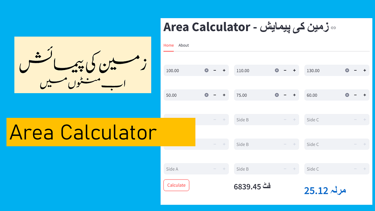 Area Calculator in Python Streamlit | by Haider Ali | Jan, 2025 | Medium