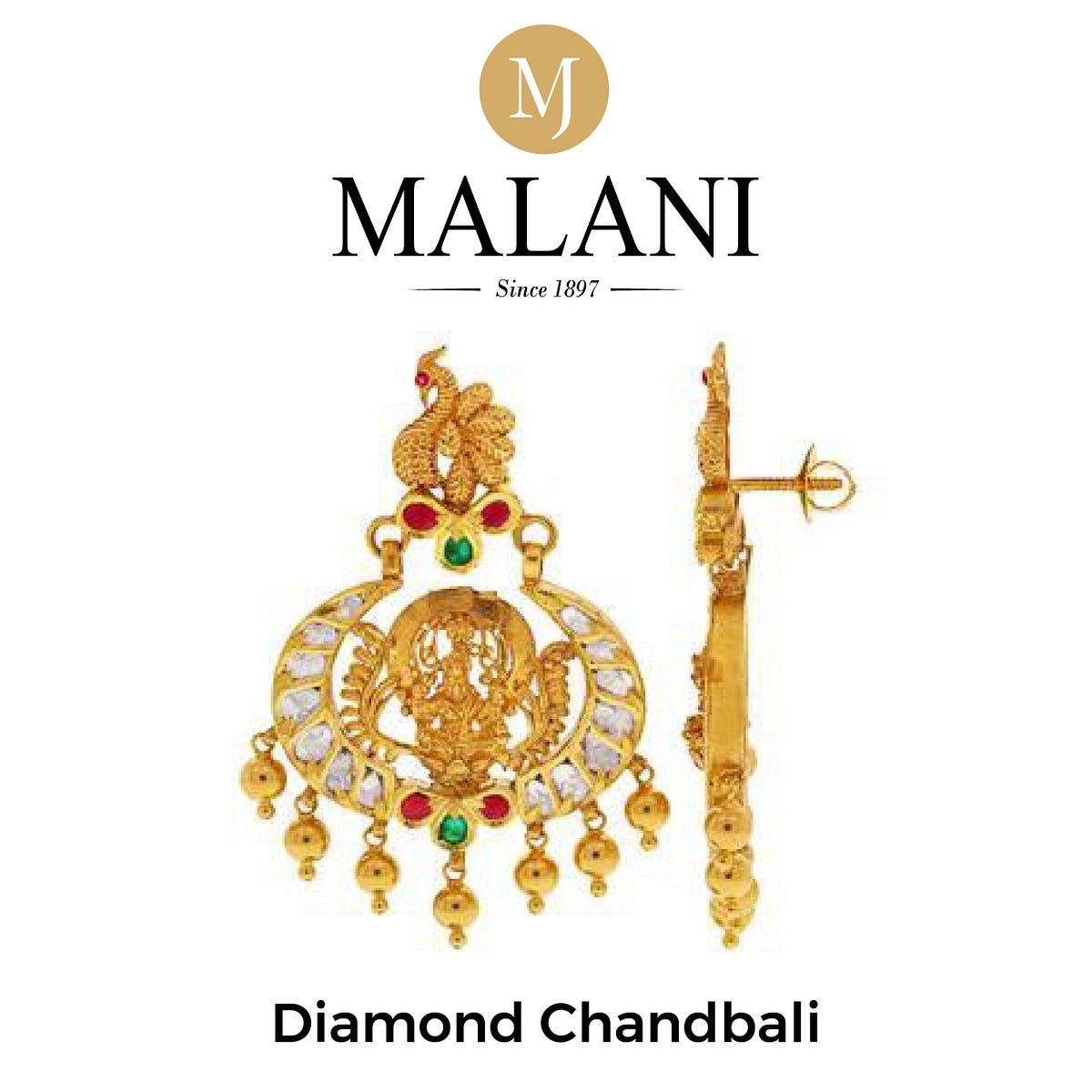 Diamond Chandbali Earrings A Radiant Fusion of Tradition and Glamour