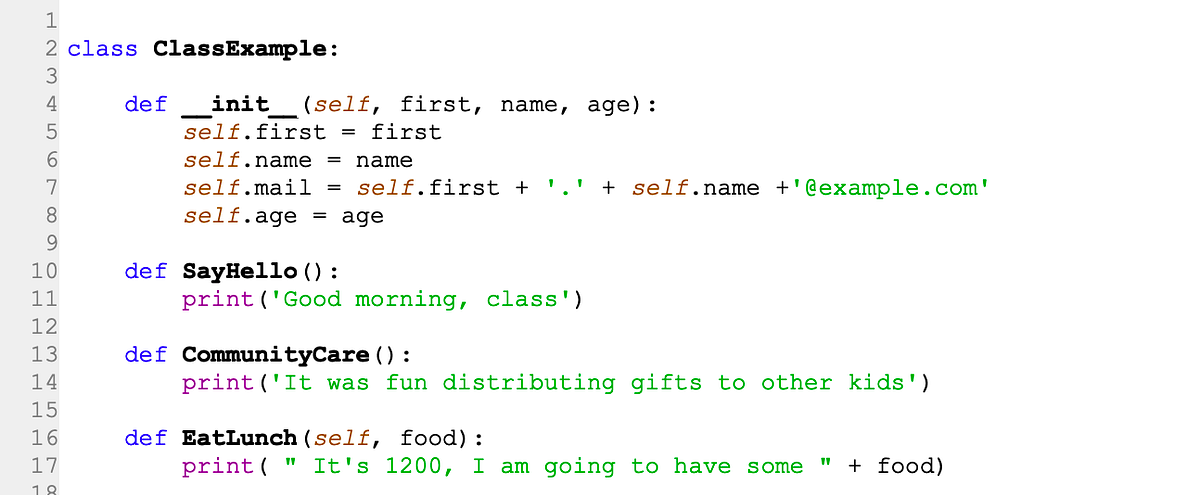 Good morning class: …. A classy way to explain Python… | by Fabrice ...