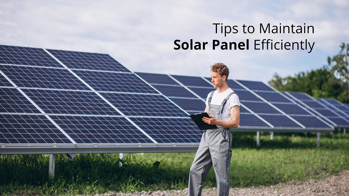Tips to Maintain Solar Panel Efficiently by Solardaddy Medium
