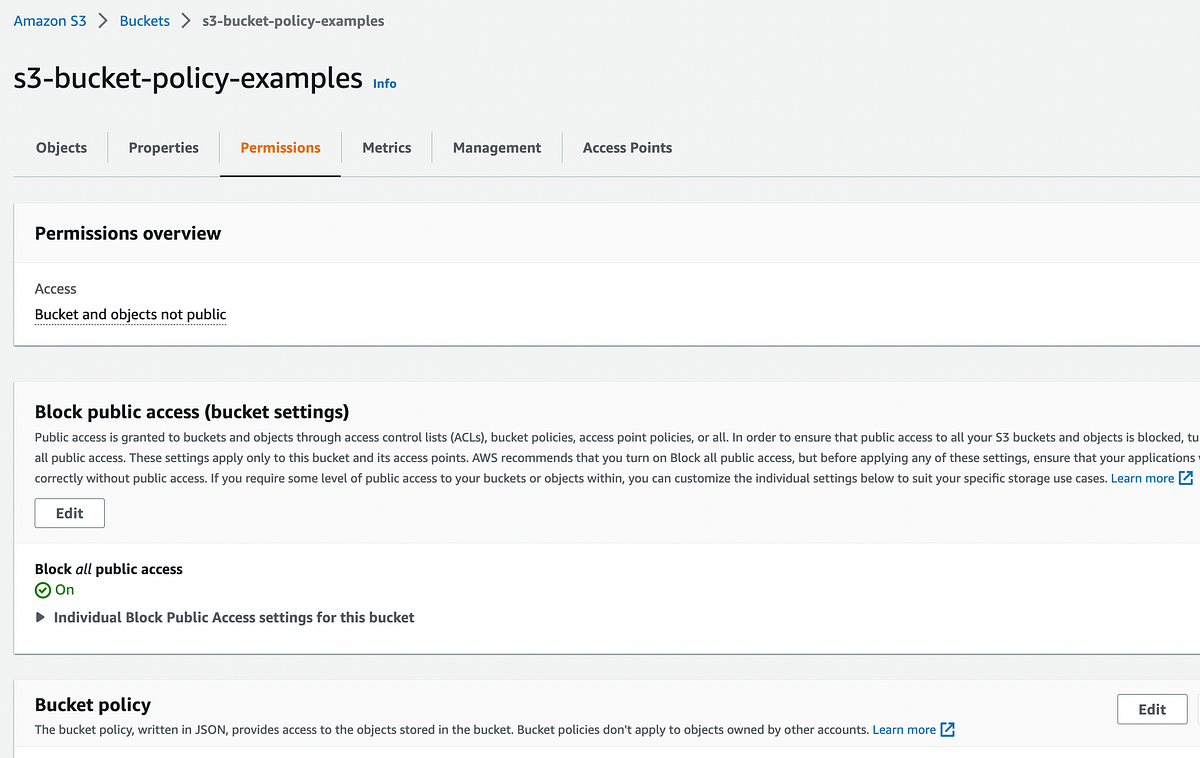 Amazon S3 Bucket Policy — Different Usecase to Allow & Restrict Access
