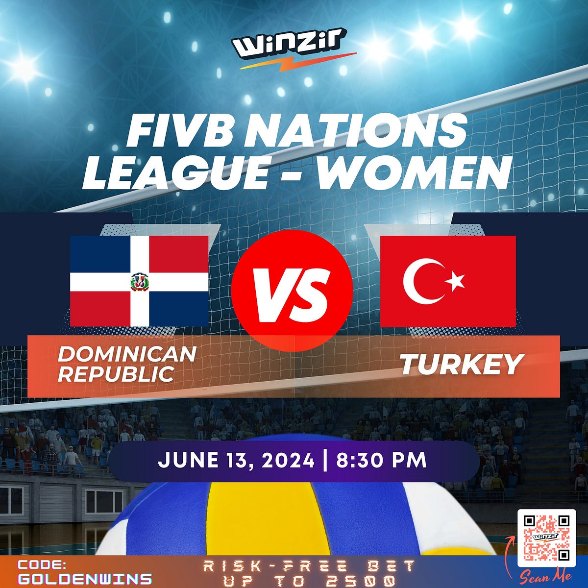 2024 FIVB Nations League — Women Match Turkey vs. Dominican Republic