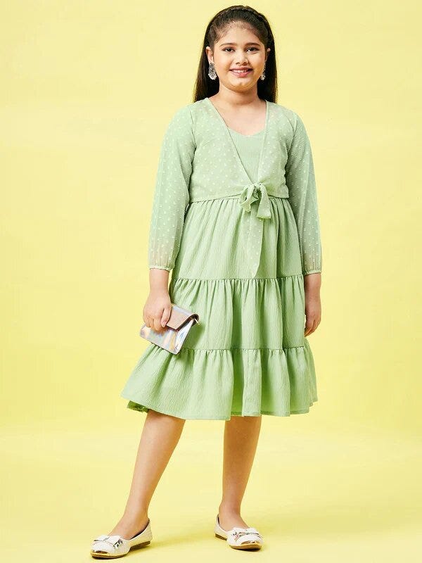 slim fit dress slacks Unique Vintage Green & Fruit Trim Cotton Flare Dress main image 0
