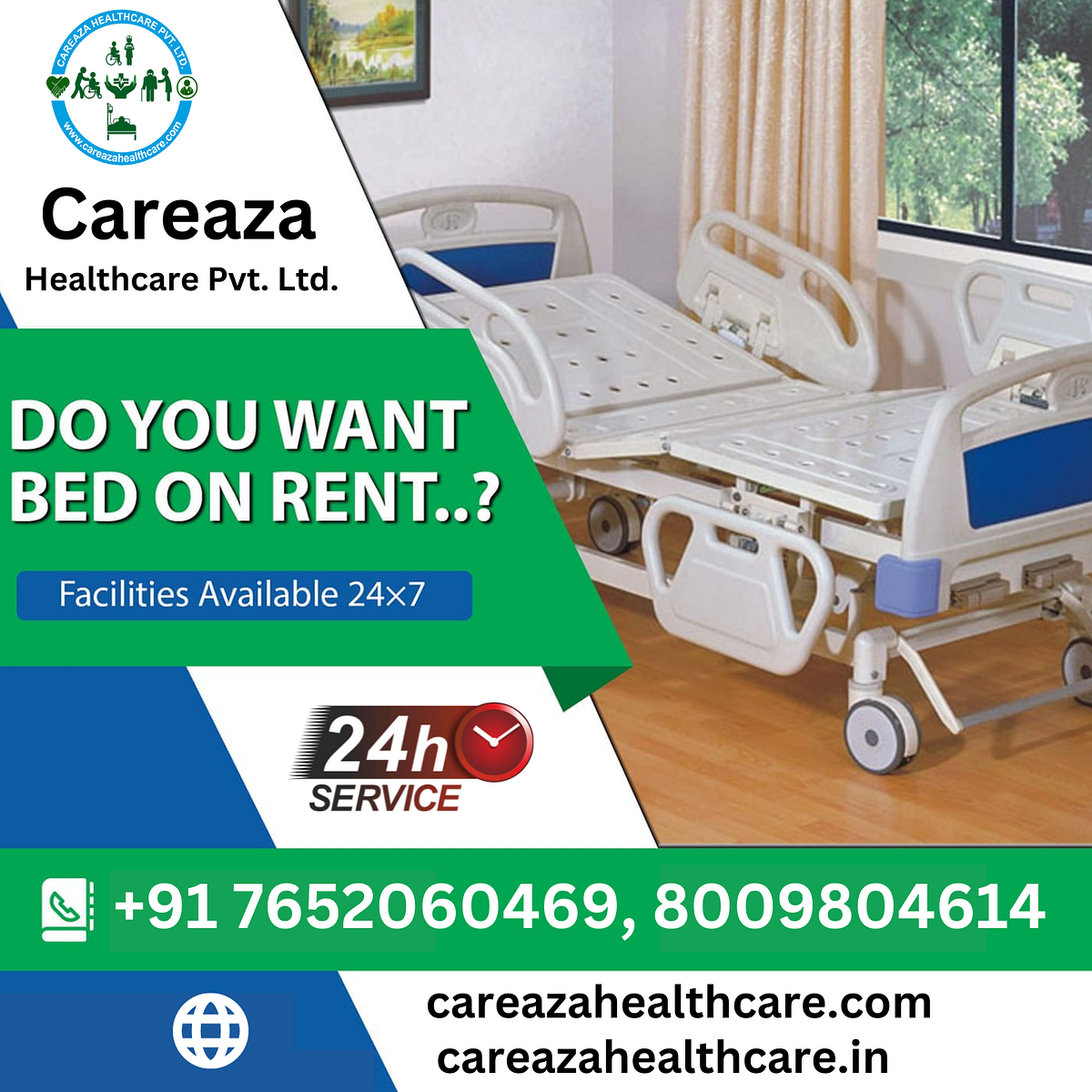 Best Hospital Bed On Rent At Home In Delhi NCR Careaza Healthcare Pvt