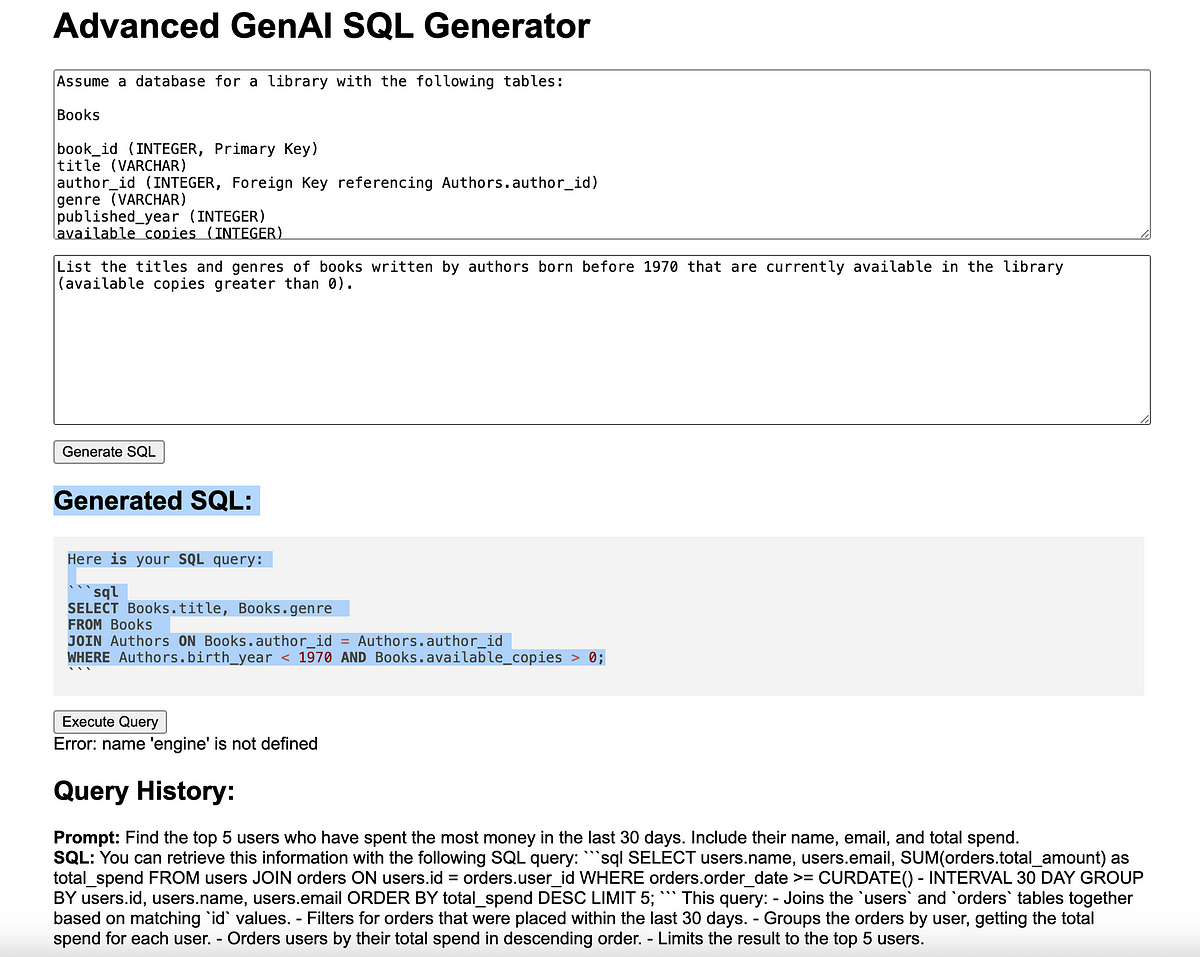 Harnessing Generative AI for SQL Query Generation: A Step-by-Step Guide ...