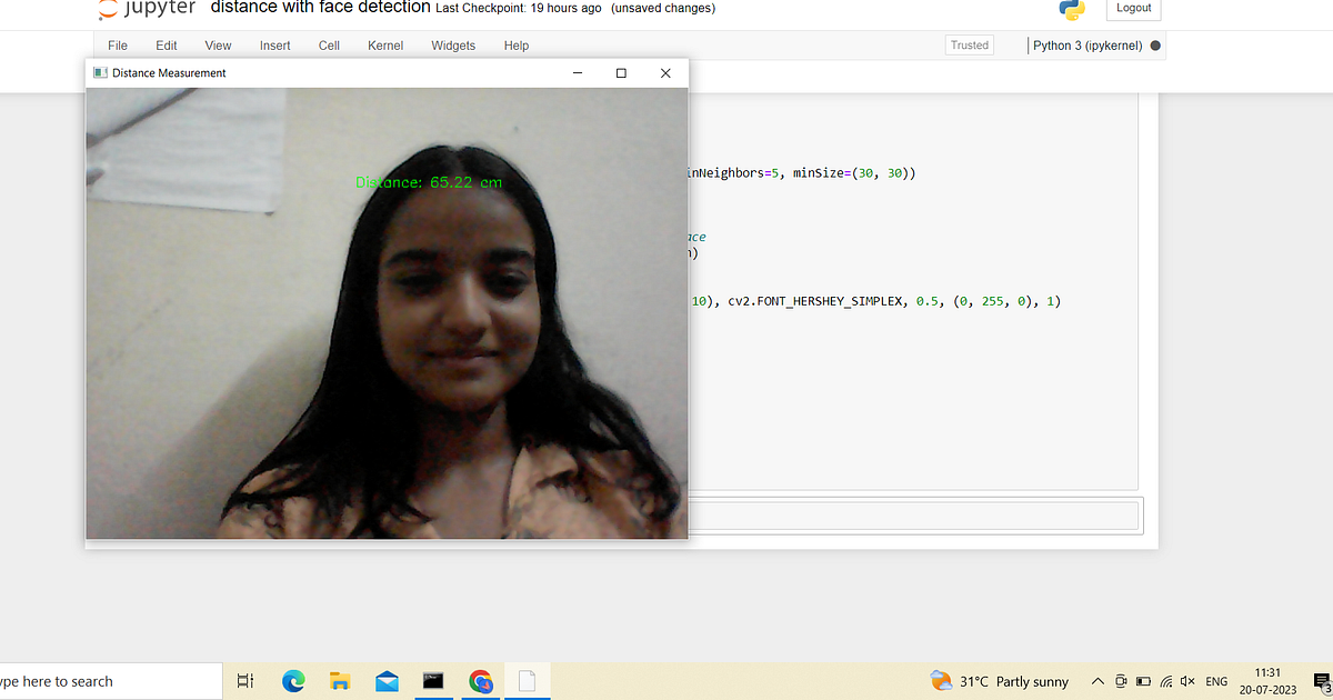 Real-Time Face Distance Measurement with Python and OpenCV | by Ayushi ...