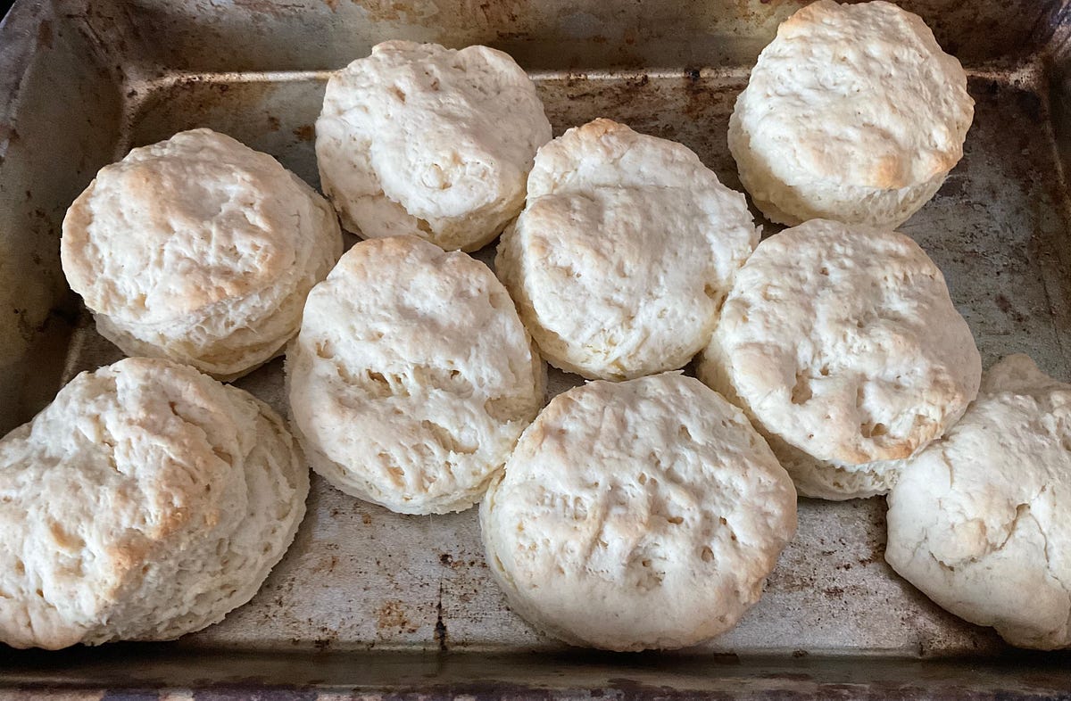 How to make biscuits out of pancake mix (half butter, limited milk