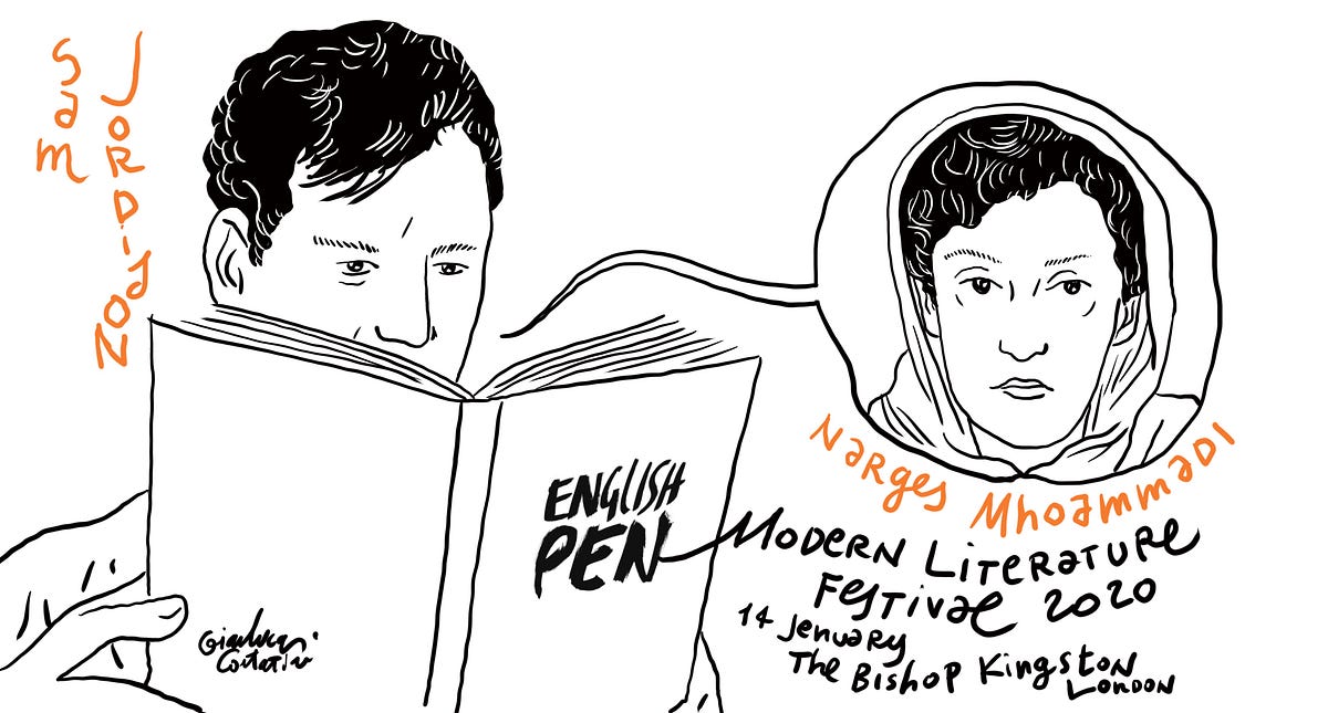 Drawings for English PEN Modern Literature Festival 2020 by Gianluca