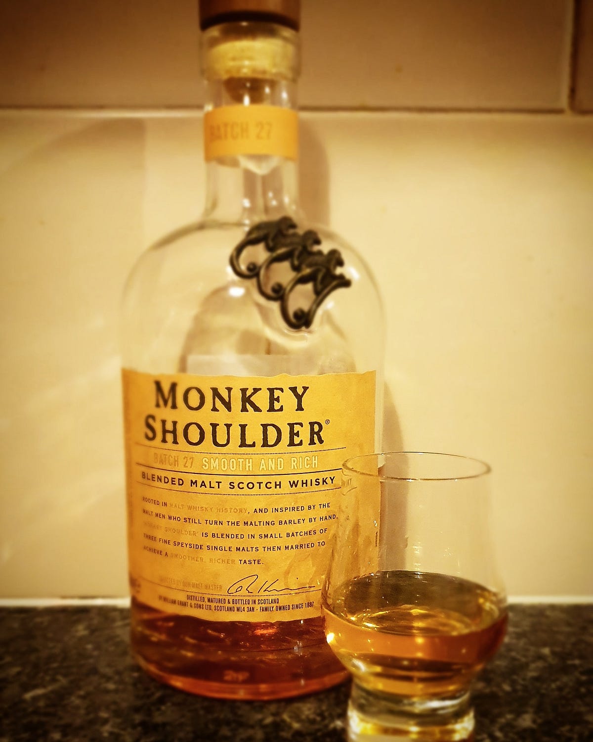 The best of us batch | Monkey — @monkeyshoulder 27 blended Whiskey malt… Shoulder. Warrior by | Medium