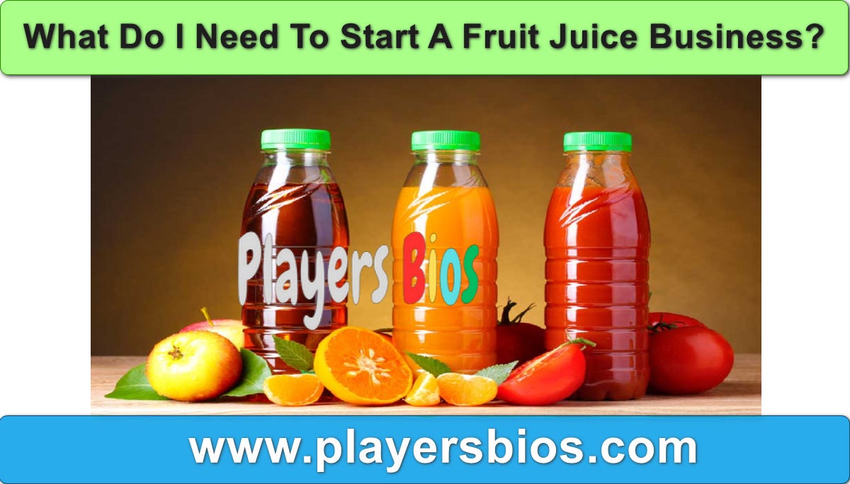 Fruit juice outlet business