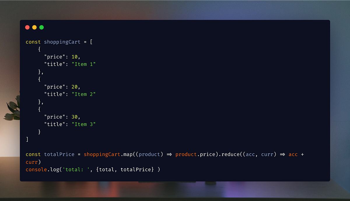 How To Sum Total Shoppingcart From Array Of Object Properties With ...