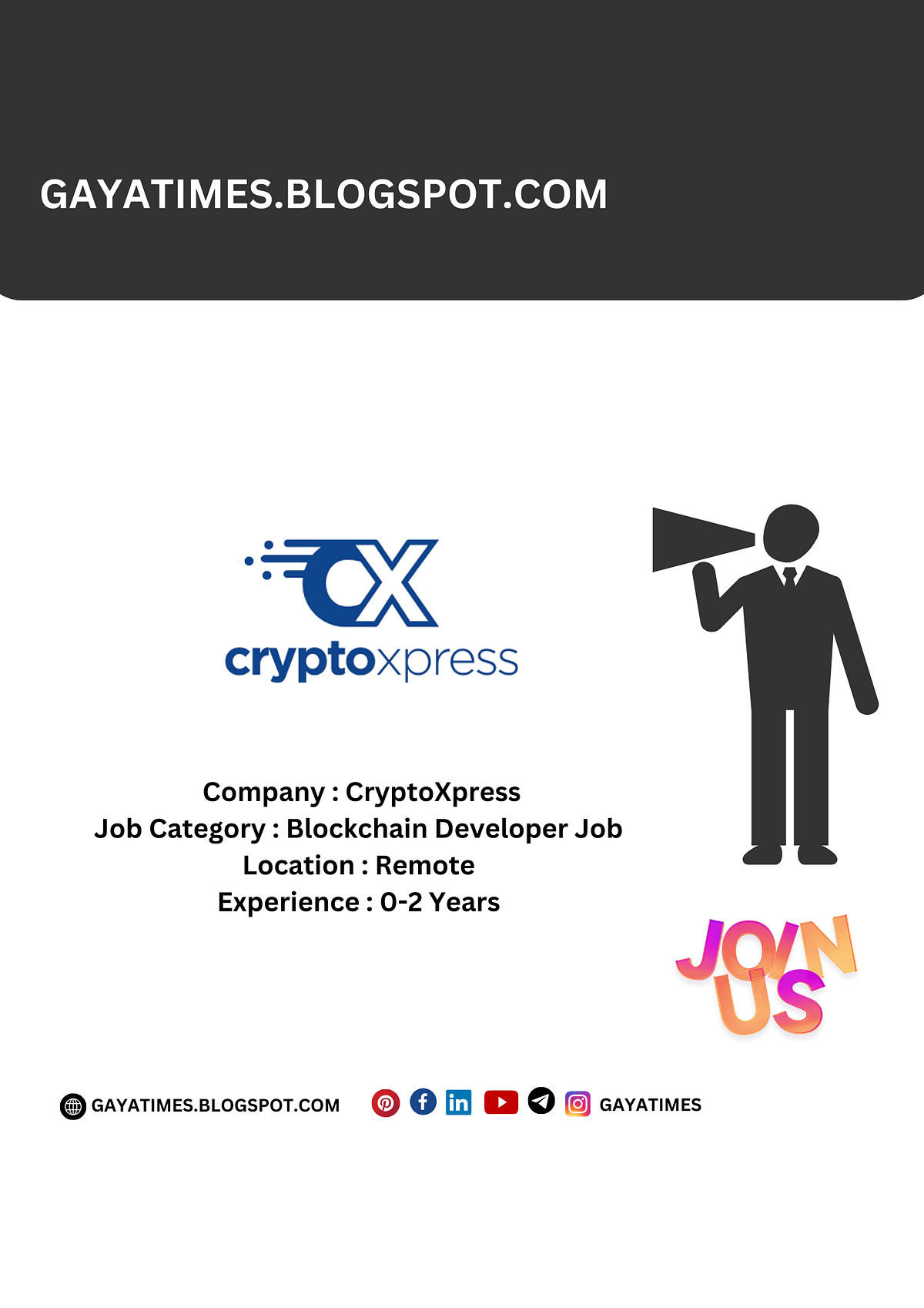 CryptoXpress Hiring Blockchain Developer Job Remote Work Experience