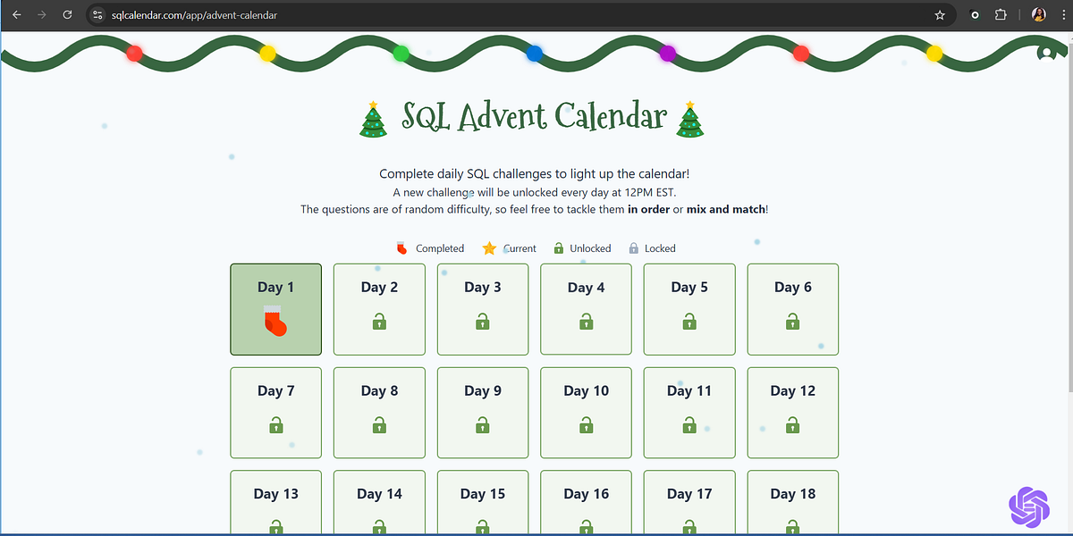 24 Days SQL Advent Challenge - Nyong Ibiangake Okon - Medium