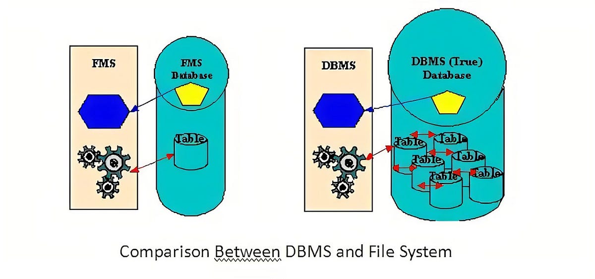 Difference Between files & Database Management System | by ...