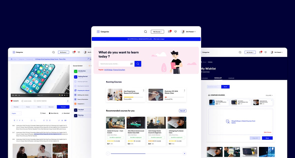 UI/UX case study: Enhancing Online Learning Experience | by Om Prakash ...