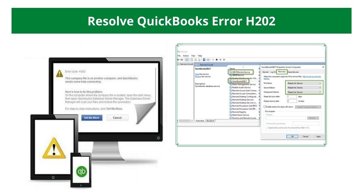 Find a resolution to Quickbooks h202 errors