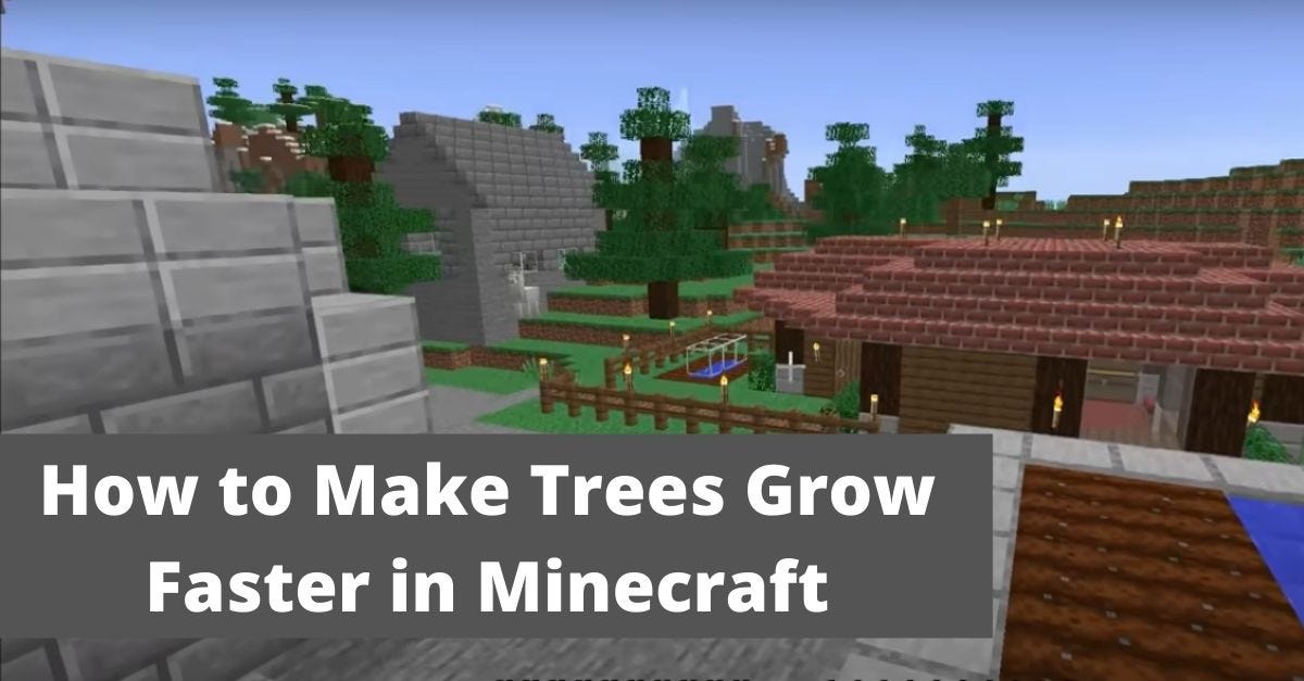 How to Make Trees Grow Faster in Minecraft 2022 by Techone Solution