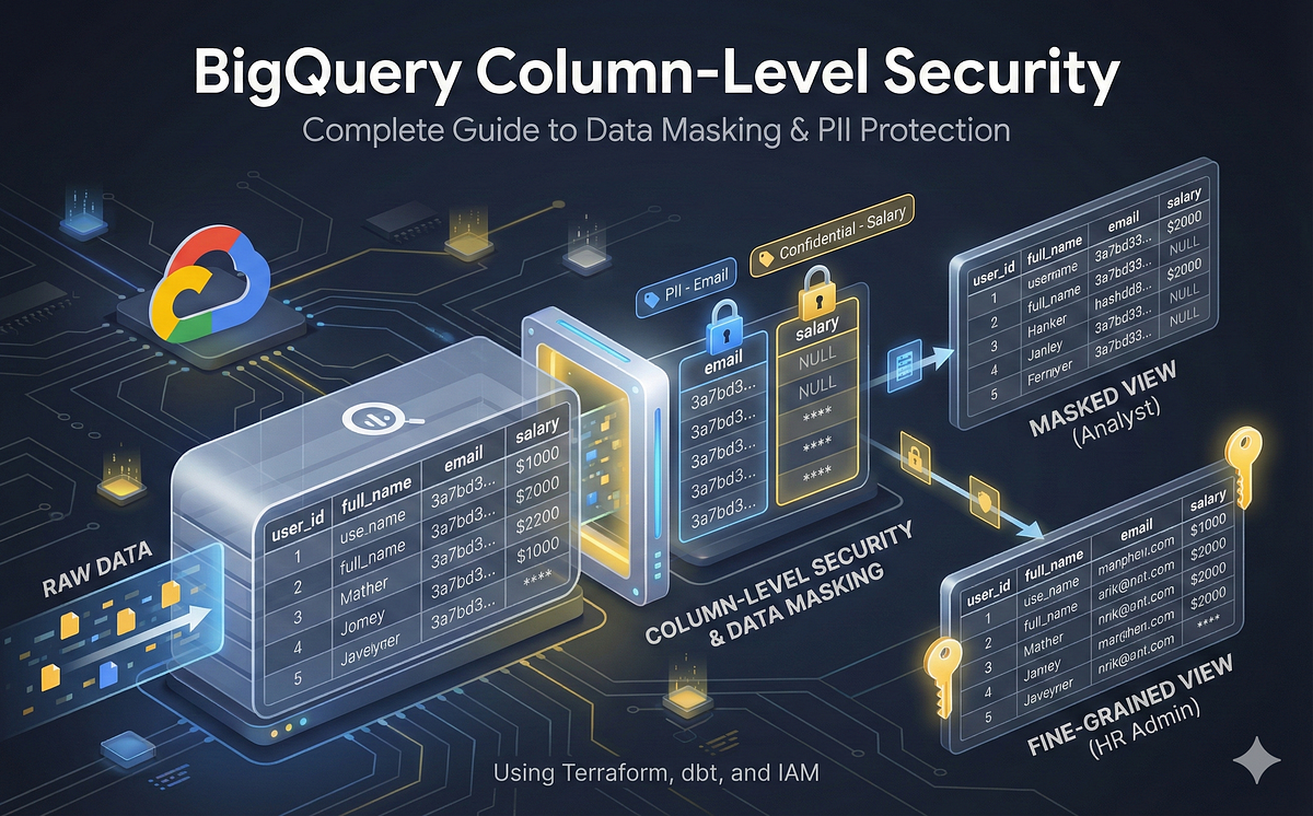 BigQuery Column-Level Security: Complete Guide to Data Masking & PII ...