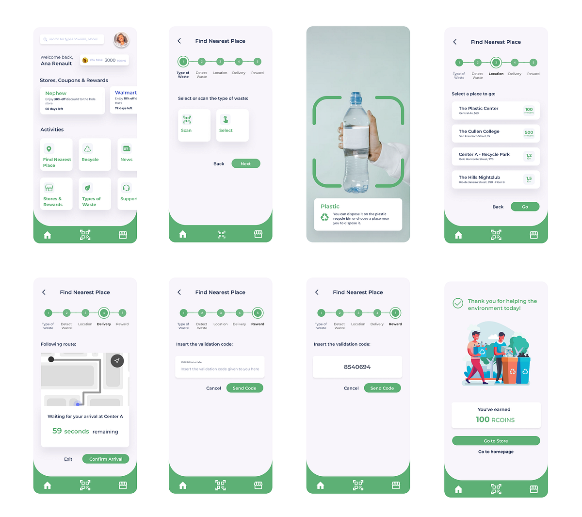 The making of a recycling app — A Real UX Design Case Study by Ana