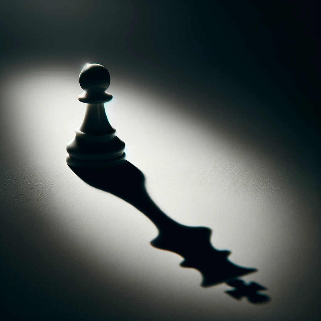 Phone wallpaper with chessboard and symbolic pawn and king