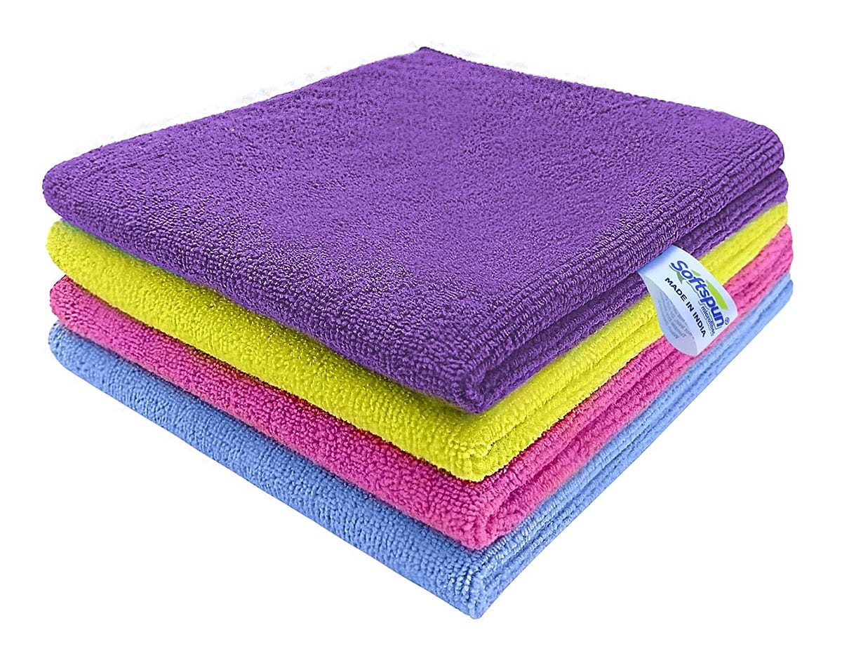 Softspun 340 GSM Microfiber cloth for car cleaning