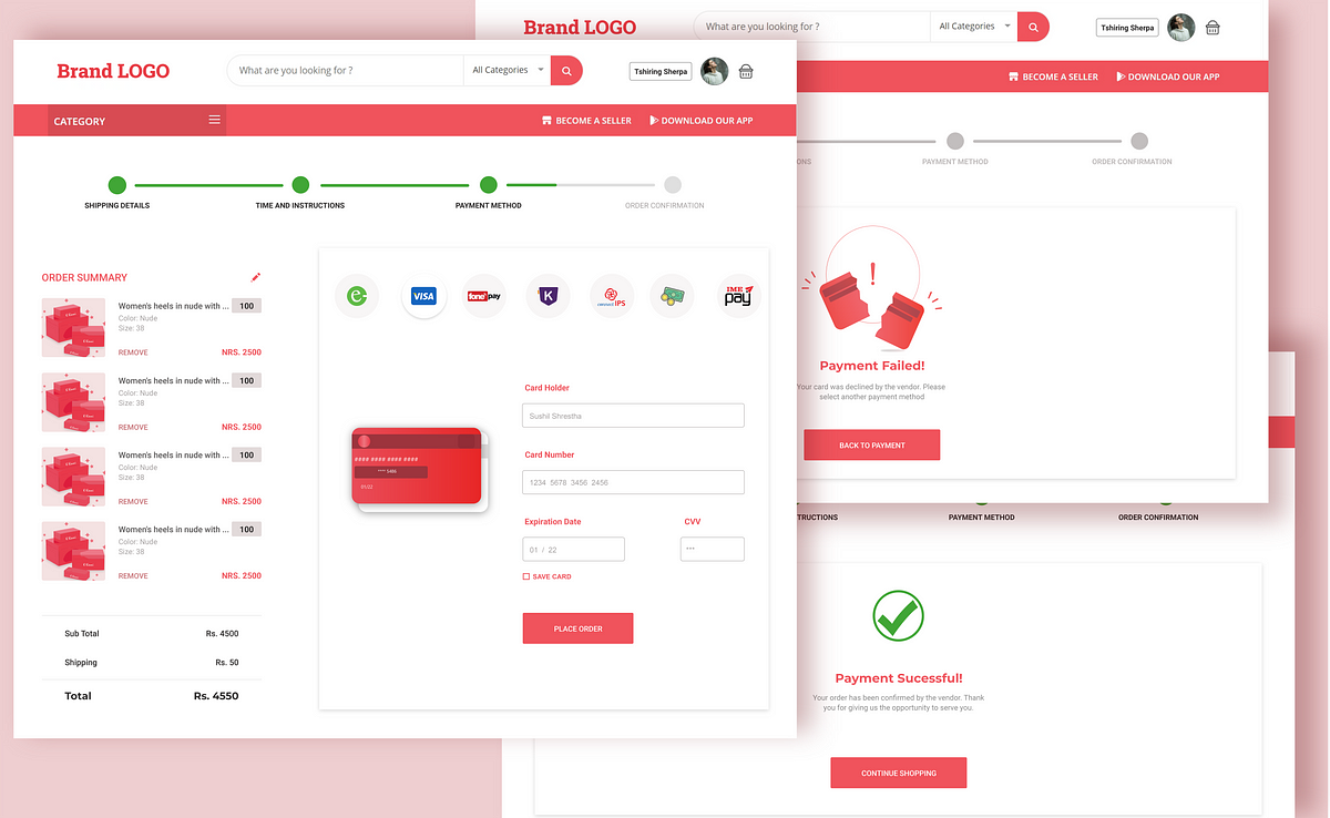 FOURDY! on X: Design an eCommerce Checkout Flow That Converts – thats  where the money is at. #design #ui #ux #designthinking #ecommerce #concept   / X