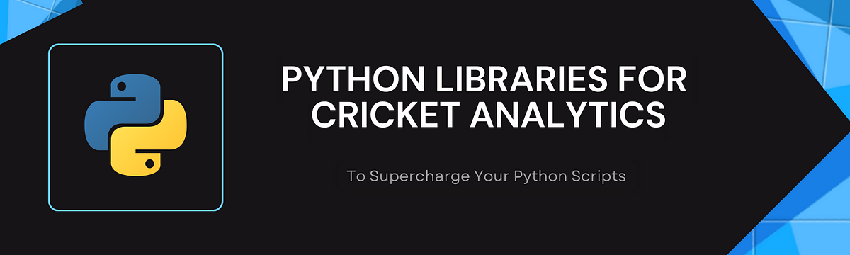 Python Libraries for Cricket Analytics | by Anish S | Medium