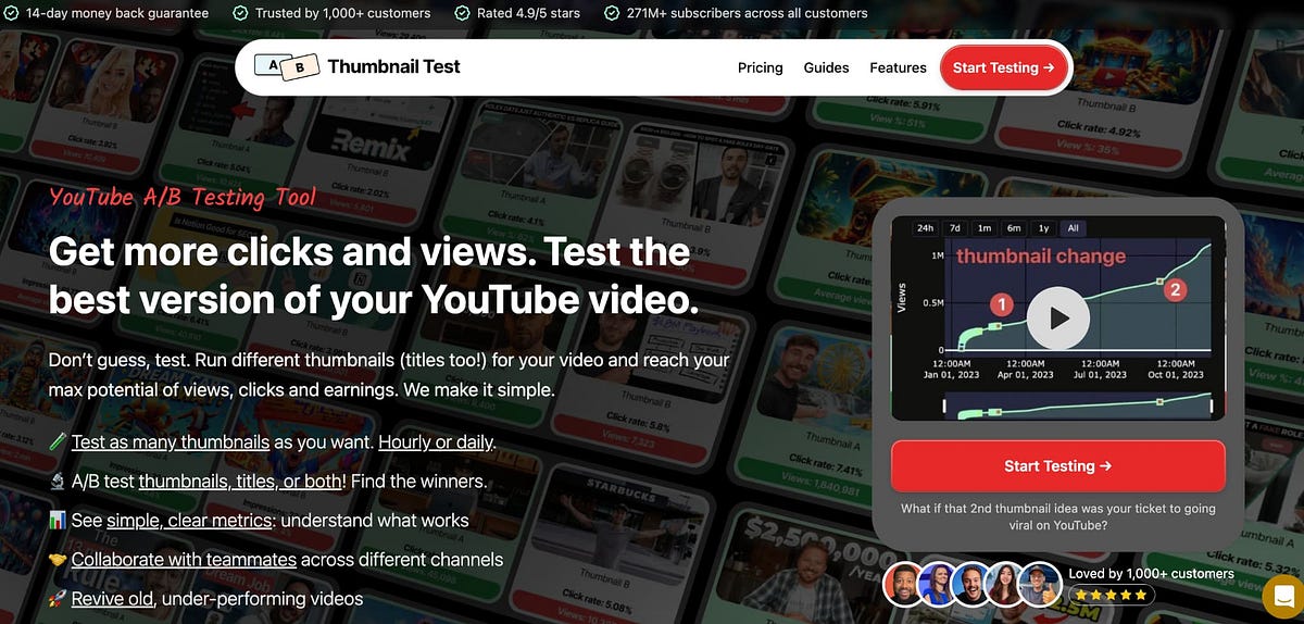Rox who sold his youtube thumbnail ab testing tool after growing it to