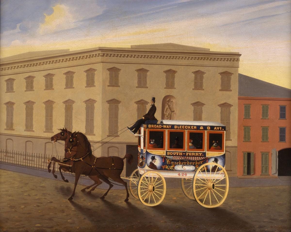 Knickerbocker Stage Line Omnibus, New York City; William Seaman, New-York Historical Society