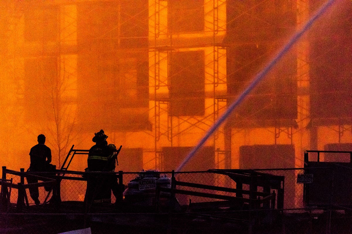 8 Alarm fire tears through Overland Park apartment complex, destroying