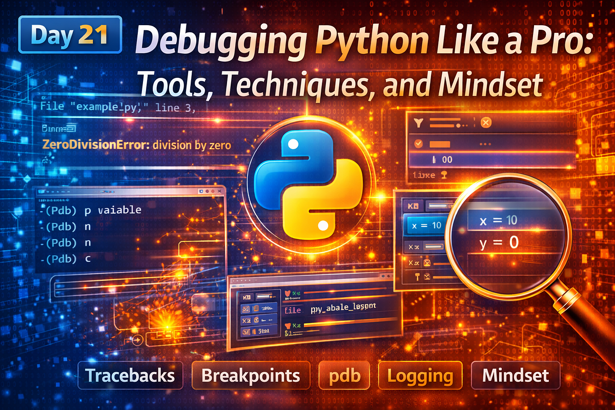 Day 2️⃣1️⃣ — 🔍 Debugging Python Like a Pro: Tools, Techniques, and ...