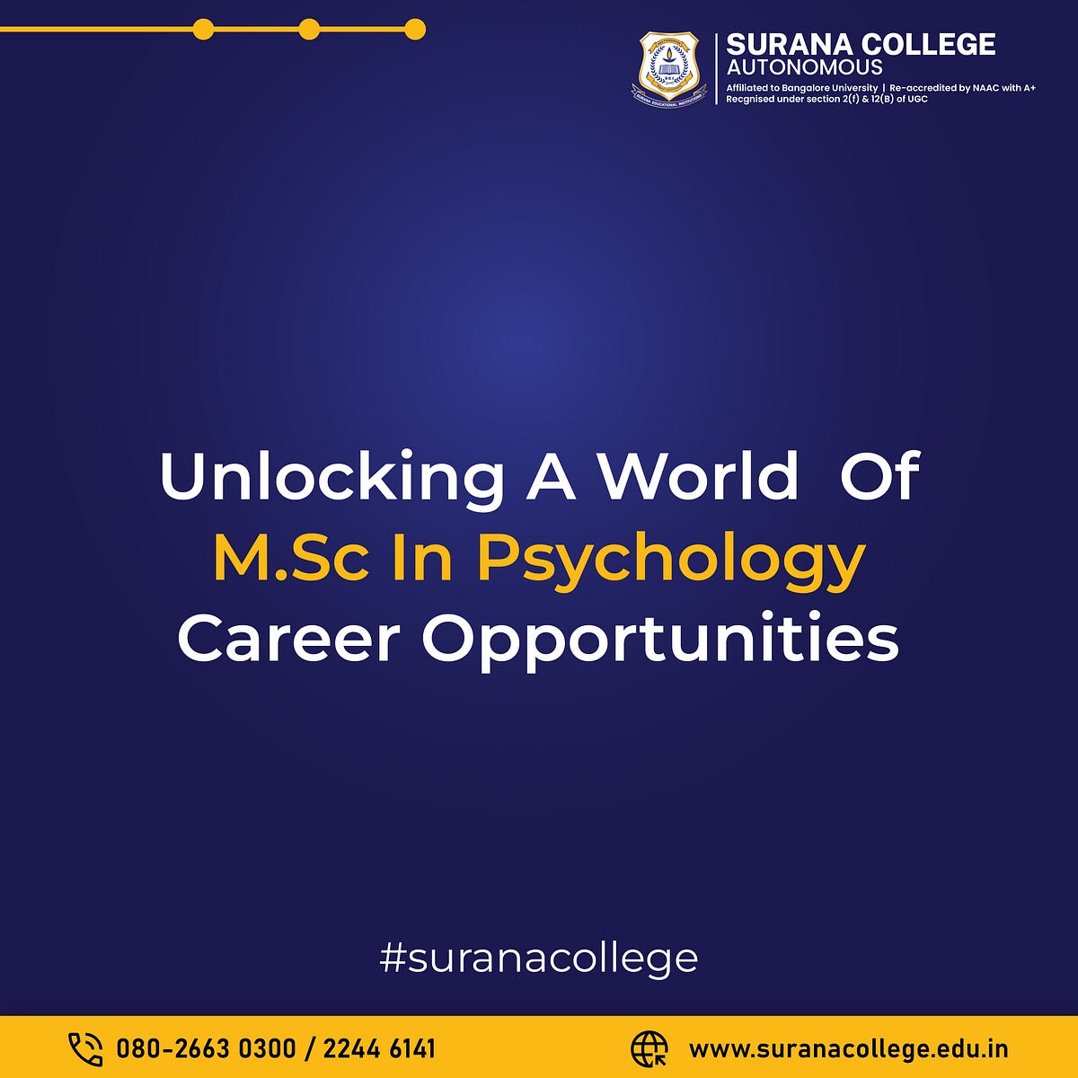MSC Psychology Colleges in Bangalore Surana College by Reshma K
