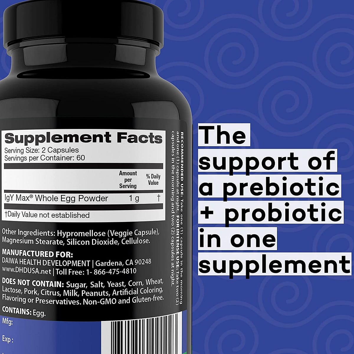 Prebiotic & Probiotic In One Supplement Daiwa Health Supplement Medium